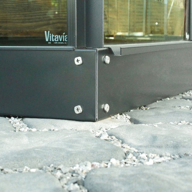 Vitavia Stahlfundament 5000/5900 für Gewächshäuser Venus Comet Planet Apollo und Triton, schwarz und grau, B/T/H: 254 x 192 x 12,5 cm - Bild 3