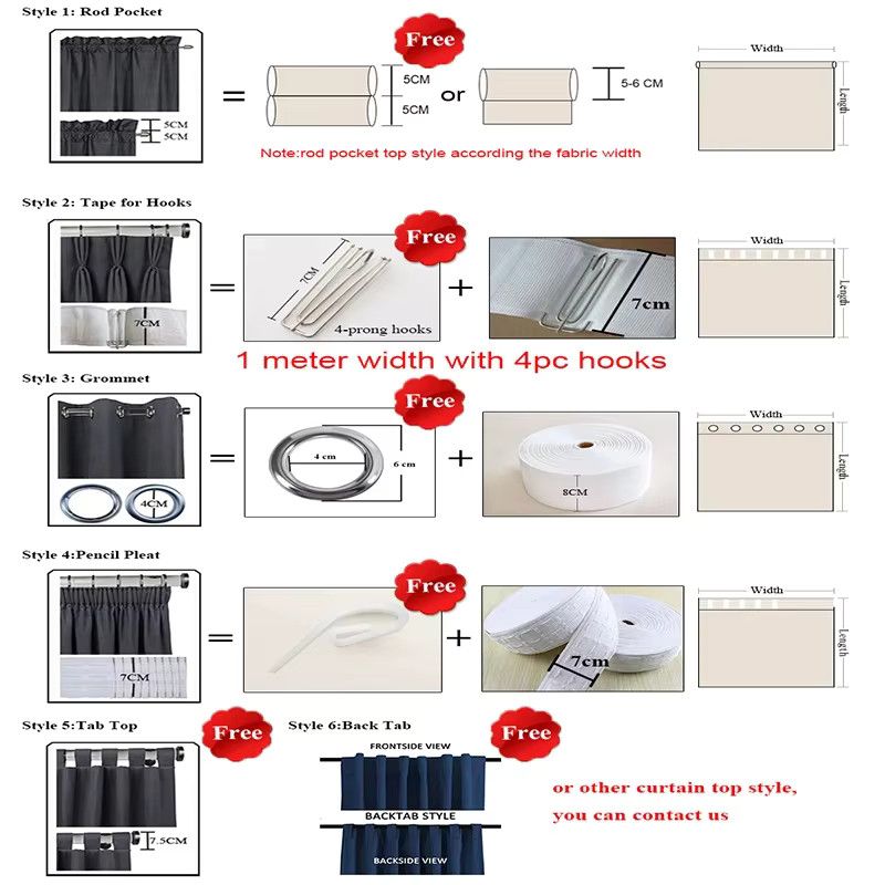 JESSANS Luxus-Gaze-Vorhang mit Reisstickerei in Transparent für Wohnzimmer, Esszimmer und Schlafzimmer - Bild 2