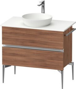 Duravit Sivida Konsolen-Waschtischunterbau bodenstehend mit 2 Schubladen, B/T/H: 84,5 x 54,8 x 47,5 cm - Bild 1