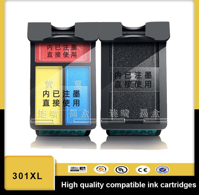 Vilaxh Tintenpatrone kompatibel mit HP 301 und HP 301 XL für DeskJet Envy Officejet Drucker, Mehrfarbig - Bild 1