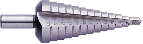 Exact HSS Stufenbohrer mit 3-Flächenschaft in Silber, Gesamtlänge: 10,7 cm - Bild 1