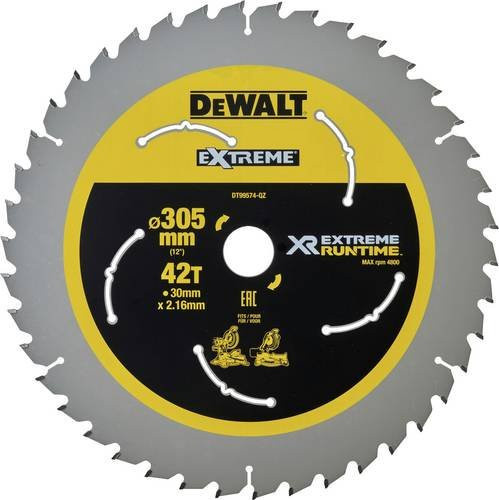DeWalt Kreissägeblatt DT99574-QZ in Silber, Durchmesser: 305,0 mm - Bild 1