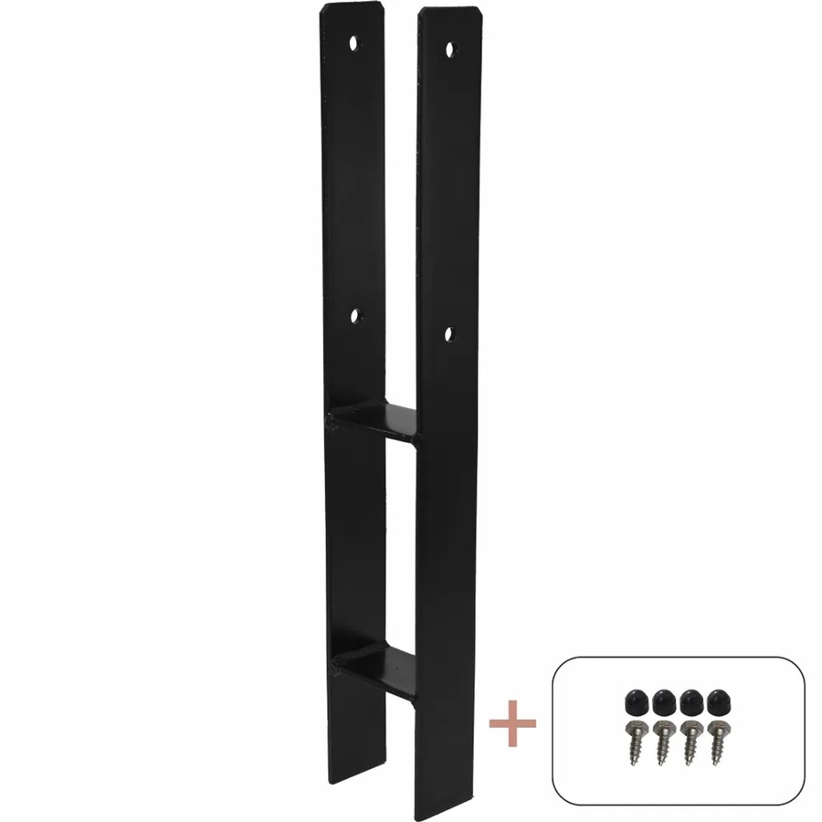 Pfostenträger Plus Beton Plus Schwarz, B/T/H: 9,1 x 6,0 x 60,0 cm - Bild 2