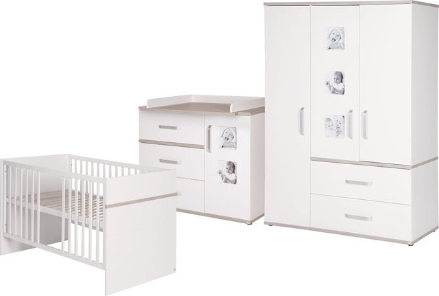 roba Kinderzimmerset Moritz, 3-teilig, weiß und Eiche - Bild 1