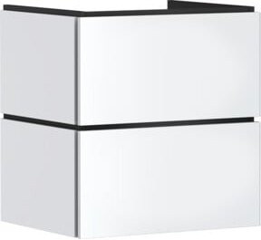 Hansgrohe Waschtischunterschrank Xilesa E in Mattweiß mit 2 Schubkästen, Wandmontage, B: 58 cm, T: 47 cm - Bild 1