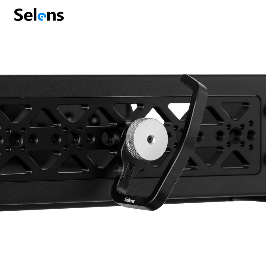 Selens 1/4''-20 Schraubhaken mit 45 Grad Winkel in Schwarz für Notebook-Arme, Wagen-Arbeitsstationen und Klemmplatten - Bild 2
