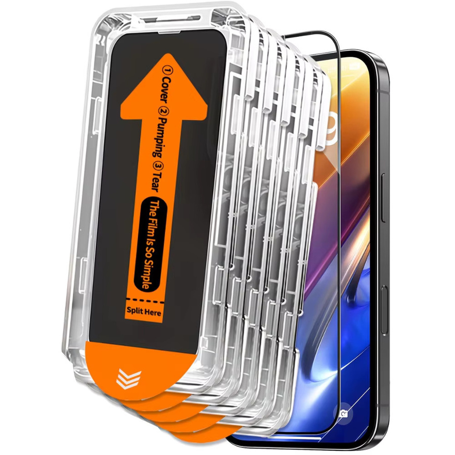 NNBILI 5er Pack Displayschutz mit oleophober Beschichtung für iPhone 17 Pro Max 16 15 14 13 12 11 Pro Serie, transparent, staubfrei und einfach zu installieren - Bild 6