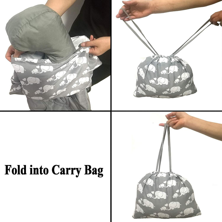 2-in-1 Baby-Einkaufswagen-Kissen und Hochstuhl-Abdeckung von 27kids in Weiß - Bild 5