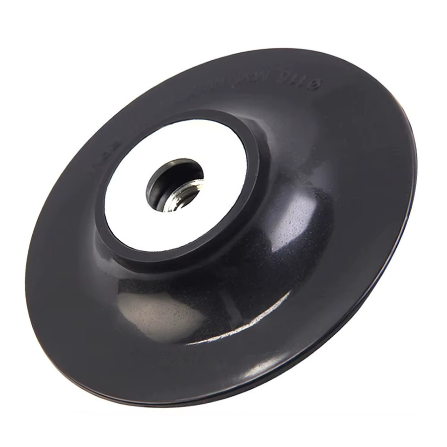 Vibratite Stützteller für Winkelschleifer mit M14 Gewinde und Sicherungsmutter, Schwarz, Durchmesser: 125 mm - Bild 5