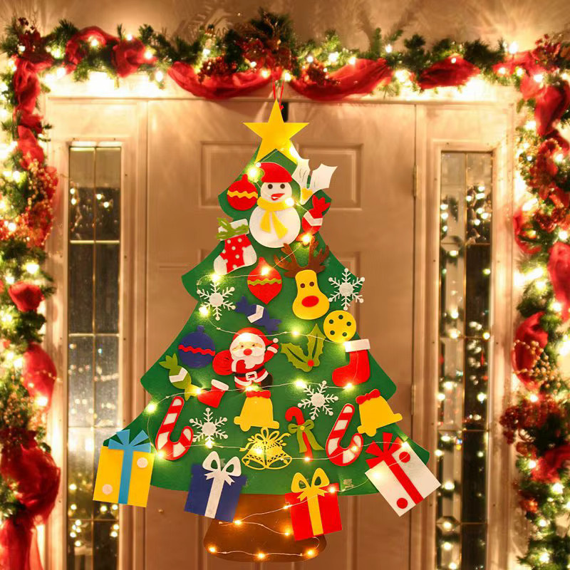 PATIMATE DIY Filzbaum mit Licht zur Weihnachtsdekoration in Multicolour - Bild 3