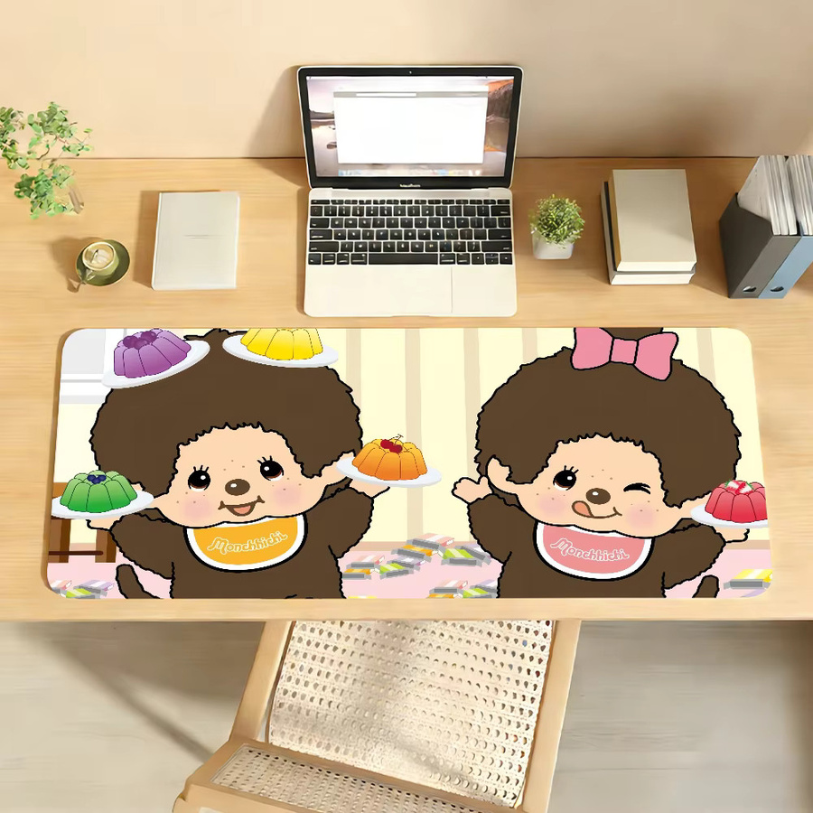 Cartoon M-Monchhichi-S Mauspad rutschfeste Gamer-Computermatte in Multicolour für Schreibtisch und Laptop - Bild 3
