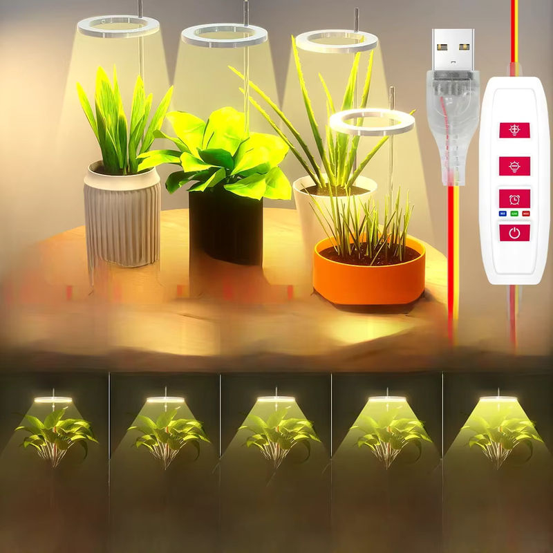 Dimmbares LED-Pflanzenwachstumslicht mit Vollspektrum und Timer für Kaktusblumen und Sukkulenten via USB 5 V - Bild 5