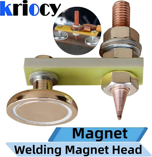 KRIOCY Magnetische Erdungsklemme aus Stahl für Metallbearbeitung und Schweißarbeiten - Bild 1