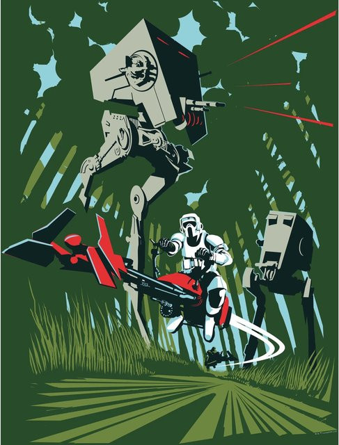 Komar Star Wars Wandbild Endor Paper Poster Multicolor B: 40 cm, H: 50 cm - Bild 1