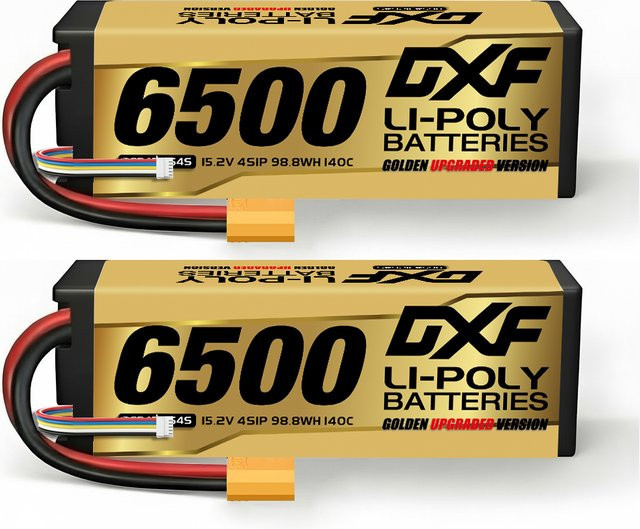 DXF 4S Lipo Batterie 15,2V 140C 6500mAh XT90 Stecker Hardcase LCG - Bild 1