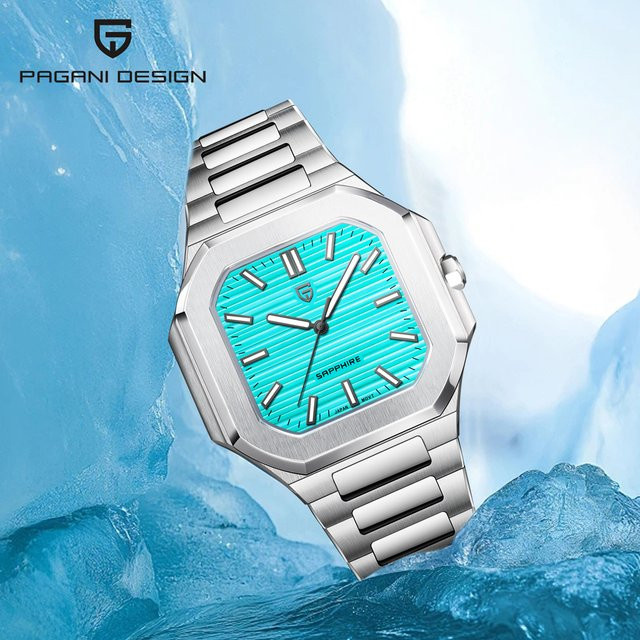 PAGANI DESIGN Armbanduhr, Quarz, Edelstahl, Blau, Saphirglas, Herren - Bild 1