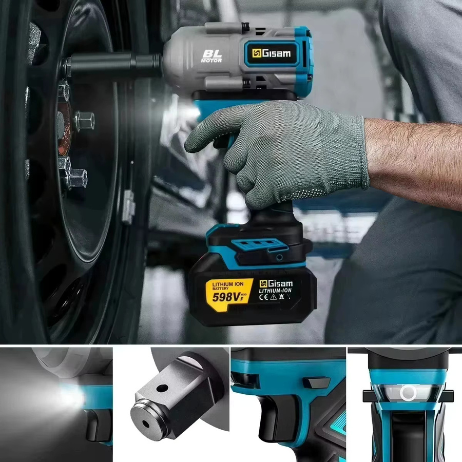 G perfil 2000 N.M Bürstenloser Schlagschrauber mit 1/2 Zoll Antrieb für Makita 18V Akku, Blau - Bild 6