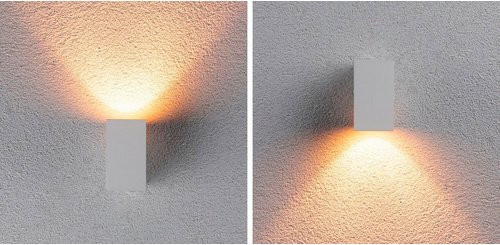 Paulmann Flame LED-Außenwandleuchte in Weiß mit warmweißem Licht, B/T/H: 5,8 x 5,8 x 7,5 cm - Bild 2