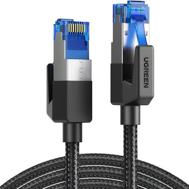 UGREEN NW153 Ethernet LAN Netzwerkkabel Cat8, Schwarz, Länge: 2 m - Bild 1