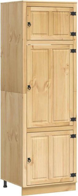 vidaXL Schrank mit Regal aus massivem Kiefernholz in Honigbraun, B/T/H: 60 x 32 x 40 cm - Bild 1
