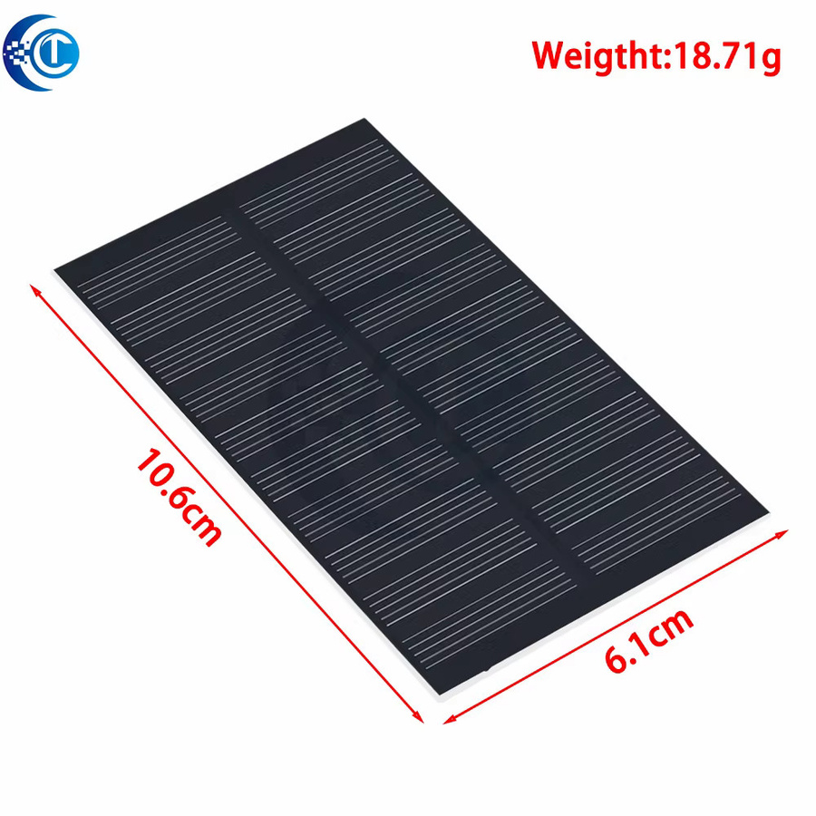 EGBO Intelligentes Solarpanel 1W 5V in Schwarz für DIY-Projekte und Handy-Ladegeräte - Bild 3
