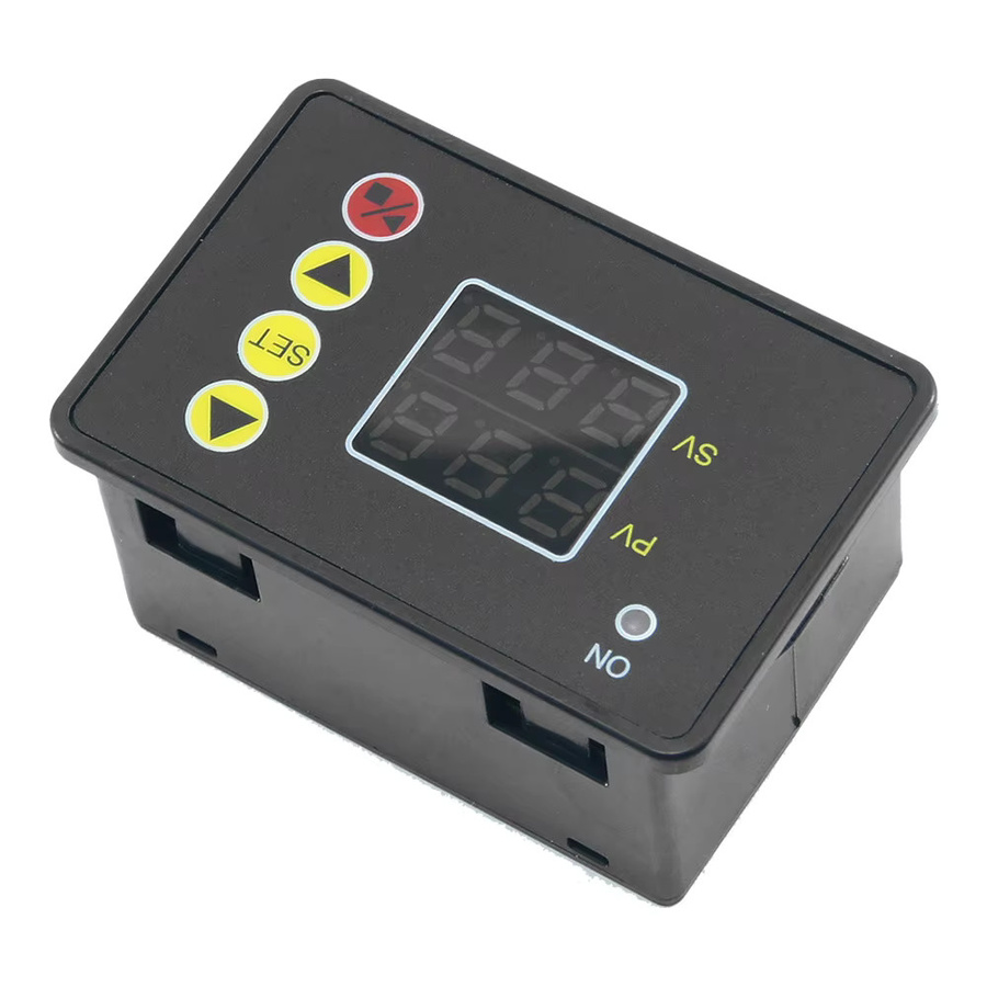 Voktta Digitales Zeitverzögerungsrelais T2310 Open-Timer-Steuermodul in Schwarz für 12V 24V DC und 110V 220V AC mit einstellbarer Zeit von 0-999s/min/h - Bild 2