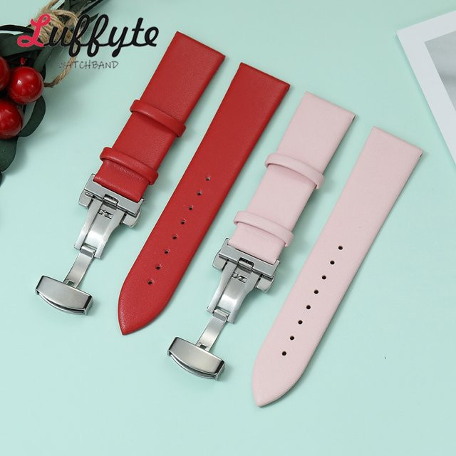Luffyte Uhrenarmband Kunstleder, Schmetterlingsschnalle, Unisex - Bild 1