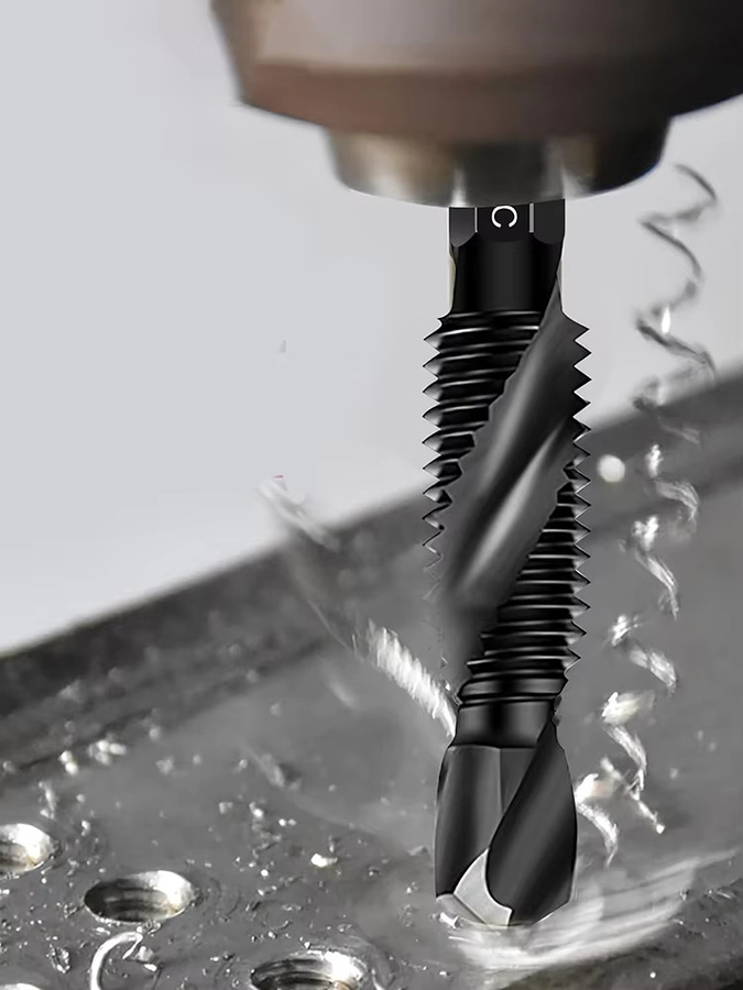 6-teiliges metrisches Bohrer- und Gewindebohrer-Set M3-M10 mit 1/4 Zoll Sechskantschaft für Metall und Heimwerker-Anwendungen - Bild 6