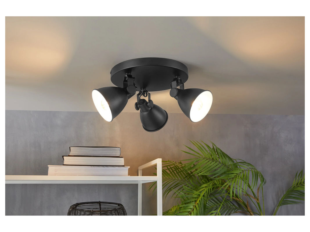 LIVARNO Deckenspot Wand- und Deckenschiene 3flammig in Schwarz mit LED-Leuchtmitteln - Bild 2