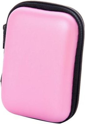 Tragbare EDC Toy Aufbewahrungstasche aus Nylon für USB-Sticks und Kopfhörer in Pink - Bild 1