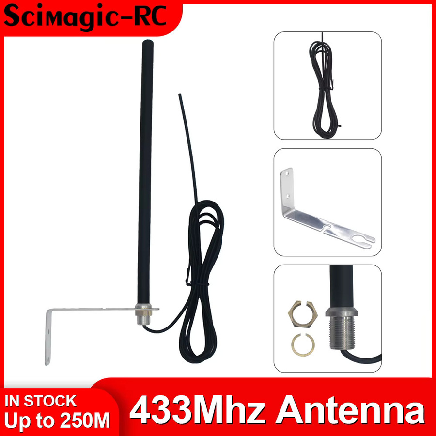 Scimagic-RC RF-Antenne 433 MHz Signalverstärker für Garagentore im Außenbereich, Farbe: Schwarz und Grün - Bild 2