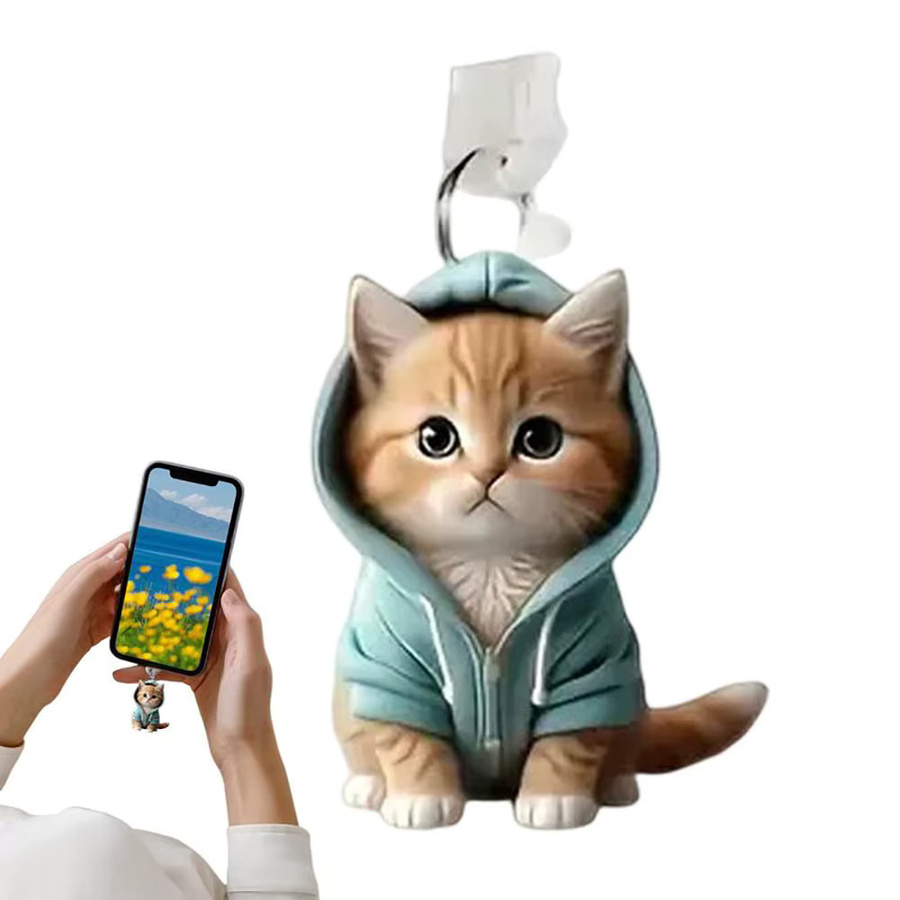 Dekorative Katze Staubschutz Kappe für USB-C Ladeanschlüsse in Pink für iPhone und Android - Bild 2