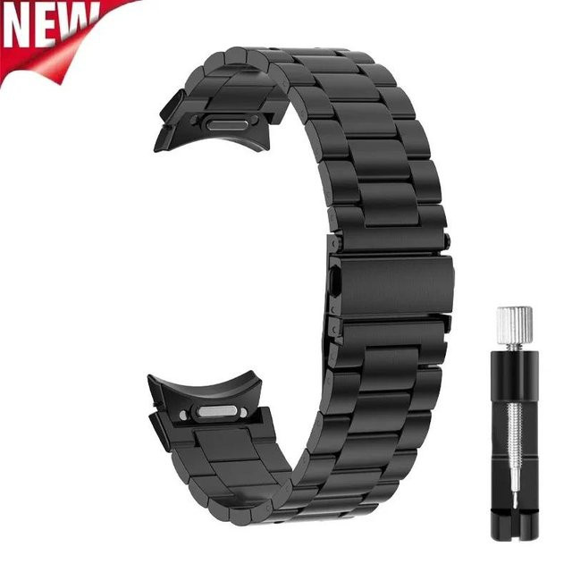 MY-CASE Uhrenarmband Edelstahl, schwarz, Unisex - Bild 1