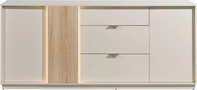MID.YOU Sideboard Alex in Kaschmir, modernes Sideboard mit integrierter Beleuchtung und Soft-Close-Schubladen, B/T/H: 193 x 40 x 83 cm - Bild 1
