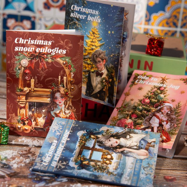 20 Stück Weihnachtsmotiv Aufkleber aus Papier in Multicolor für DIY-Collagen, Scrapbooking und Junk-Journal-Zubehör - Bild 1