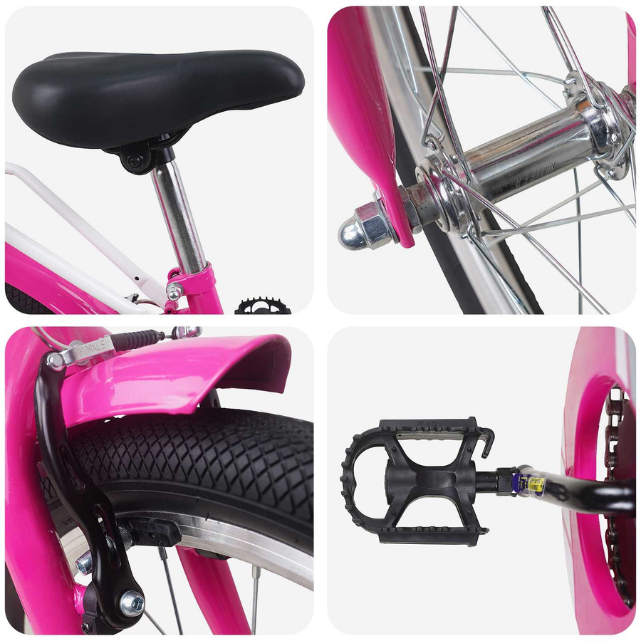 VD Home Furnishing Kinderfahrrad 18 Zoll Rosa - Bild 2