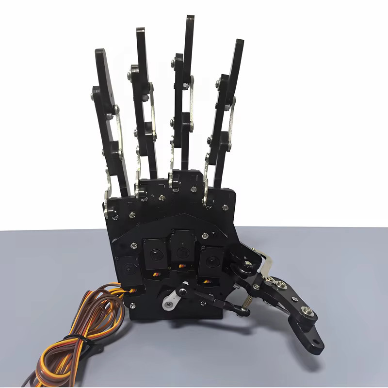 GoLingLing Roboterhand, bionischer Palm-Greifer, 5 Dof, mit Servosteuerung, links und rechts, Kunststoff, Schwarz - Bild 2