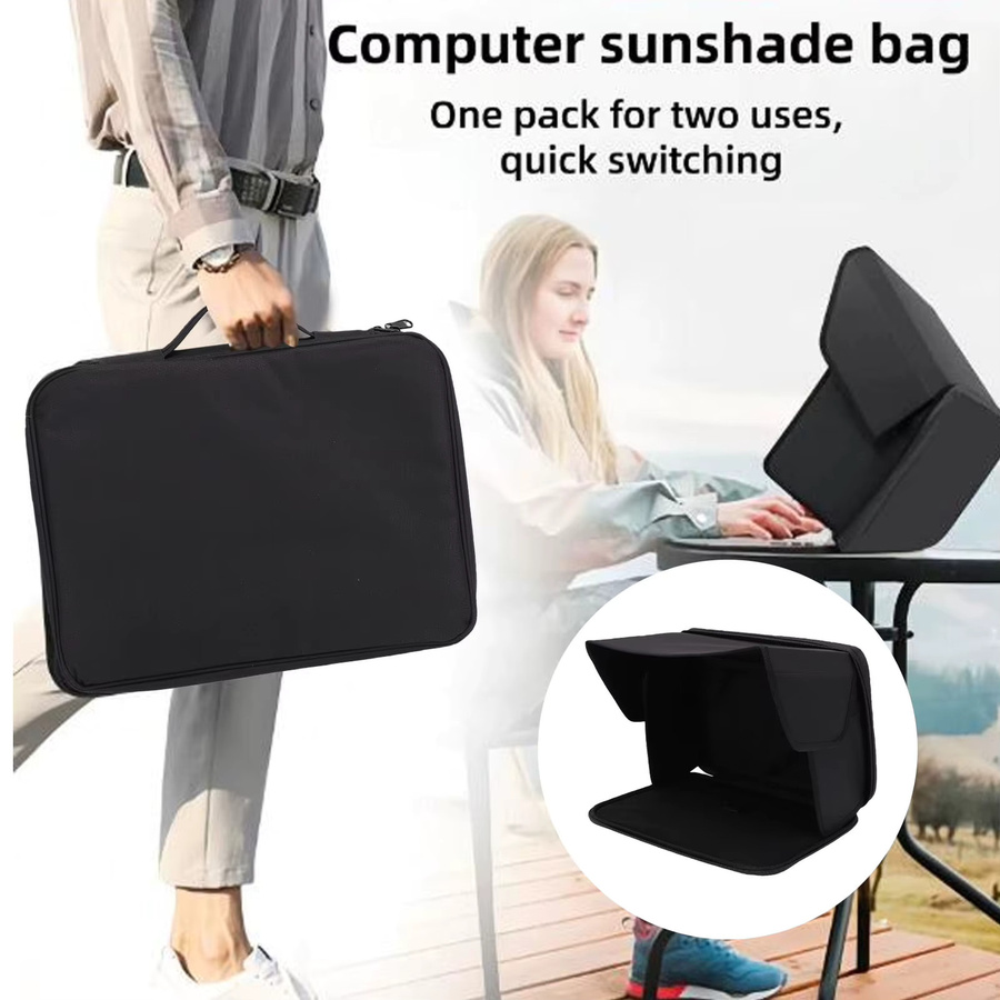 Aibecy Laptop Sonnenschutz und Privatsphären-Abdeckung für 12-14 Zoll in Schwarz - Bild 3