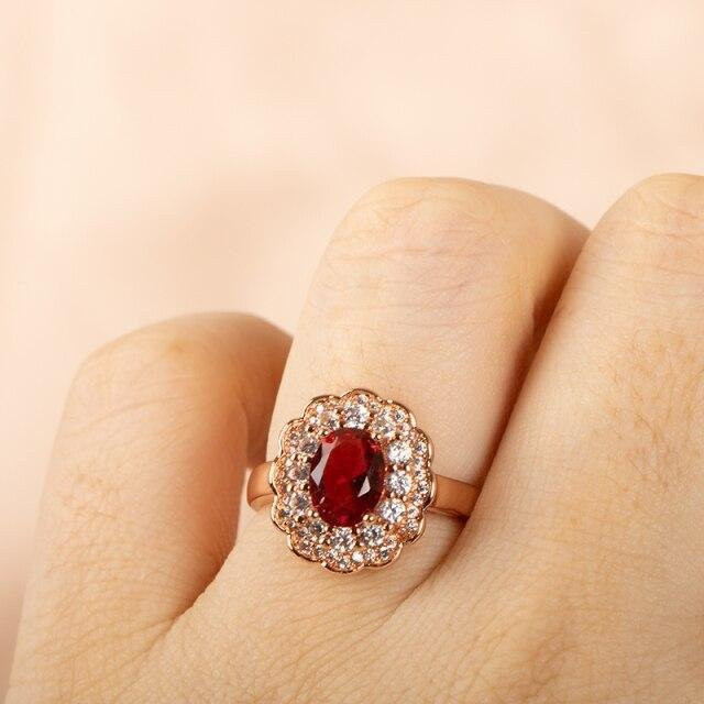 Cellacity Ring 925 Silber, Rubin, Zirkonia, Damen - Bild 1