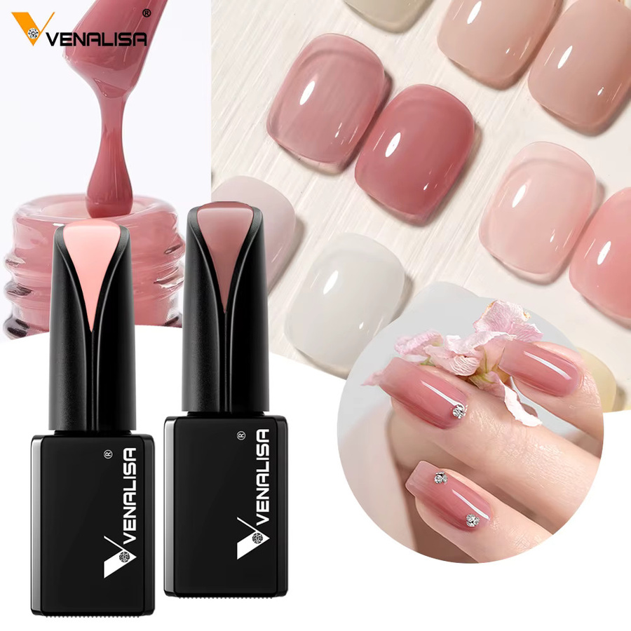 Venalisa Jelly Color Nagellack, JD02 black, 15 ml, glänzend - Bild 3