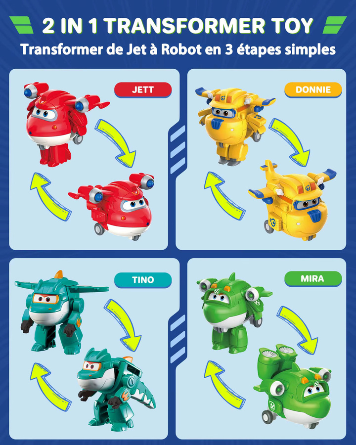 Alpha Group Super Wings, 15-teiliges Set, Transformierbare Flugzeug-Roboter-Figuren, ab 3 Jahren - Bild 3