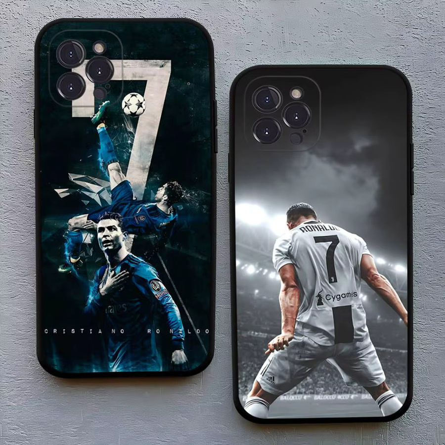 Schwarze Silikon-Handyhülle KK-15 CR7 R-Ronaldo für Apple iPhone 11 bis 17 Pro Max Plus aus TPU - Bild 3