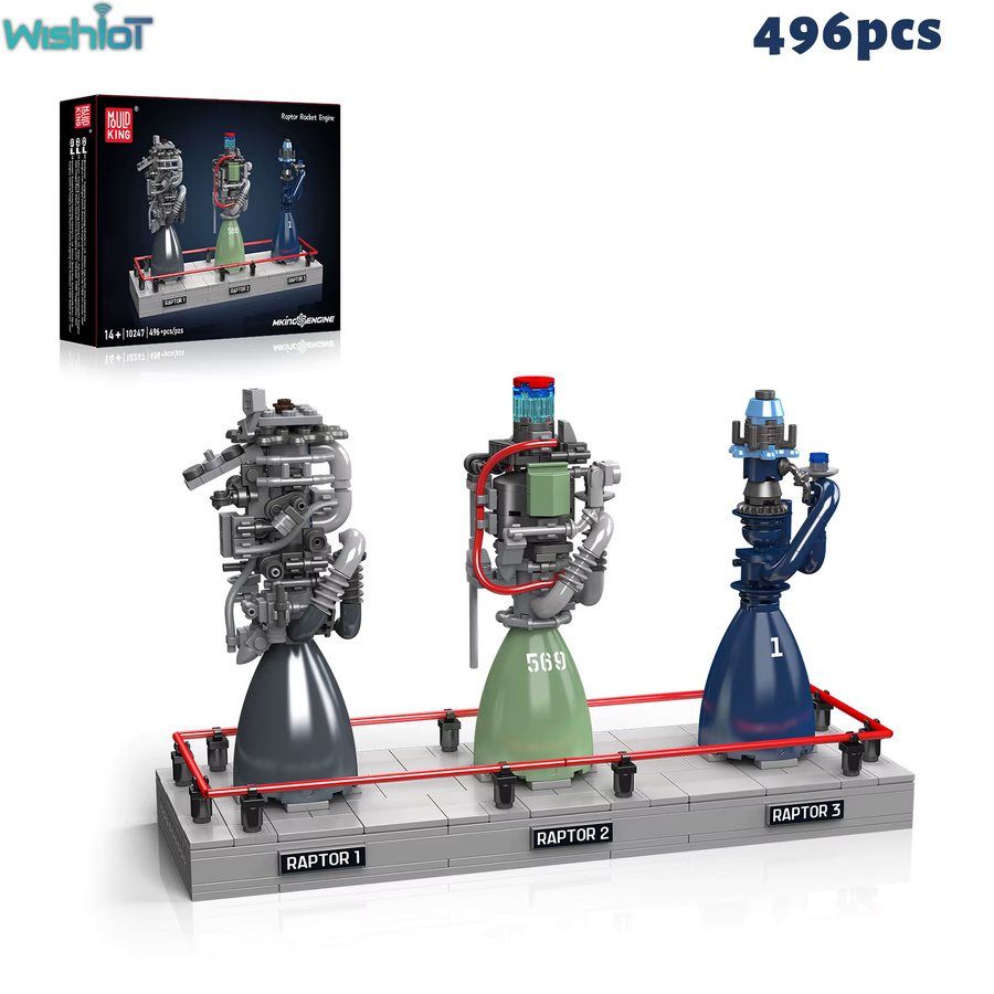 Mould King 10247 Raptor Raketenmotor Bausteine STEM-Wissenschafts- und Bildungsmodell in Mehrfarbig - Bild 7