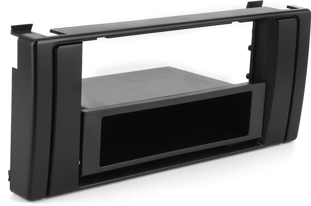 Koogeelife Blende für 1 DIN Stereo Radio Armaturenbrett Rahmen für BMW 5er E39 und X5 E53 in Schwarz - Bild 1