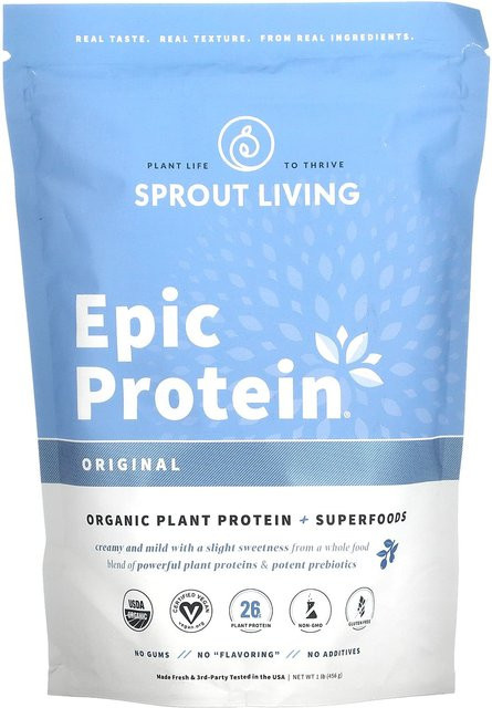 Sprout Living Epic Protein Bio-Pflanzenprotein + Superfoods Original 455 g - Bild 1