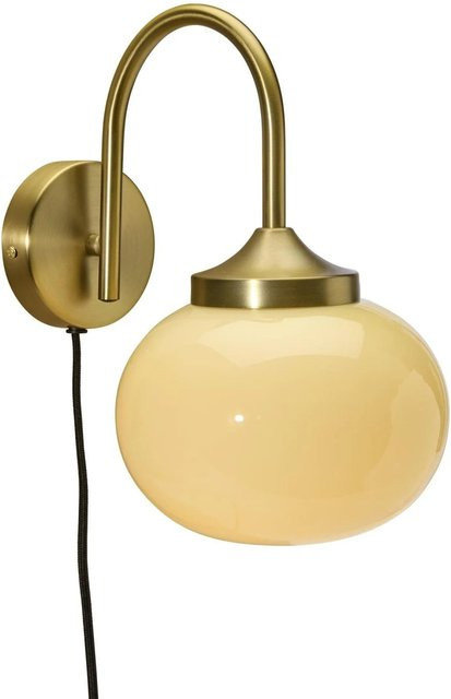 PR Home Elsy Wandleuchte in Gold und Beige aus Metall und Glas mit E14 Fassung - Bild 1