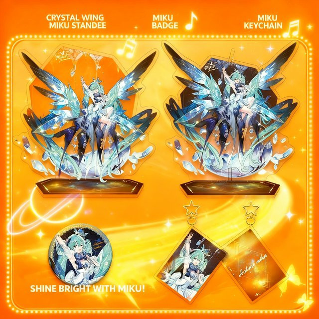Bandai Hatsune Miku 16. Jubiläum Future Dream Acryl-Ständer Schlüsselanhänger Abzeichen-Set - Bild 1