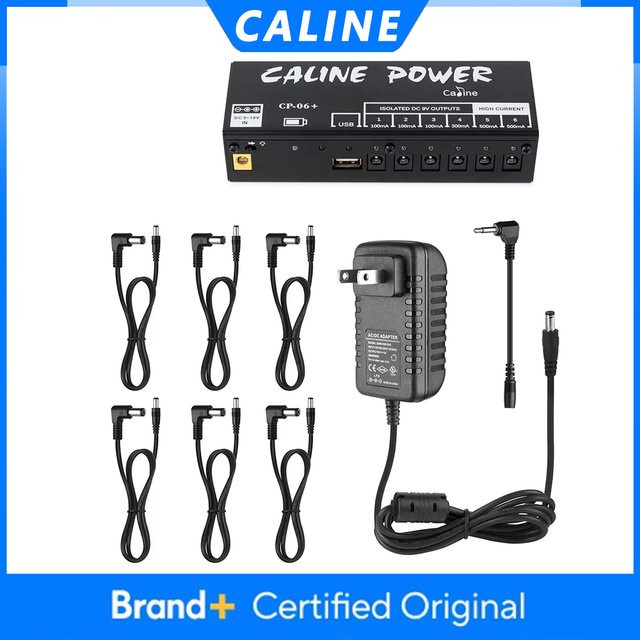 Caline CP-06+ Gitarren-Effektpedal-Netzteil in Schwarz mit 6 unabhängigen Ausgängen - Bild 1