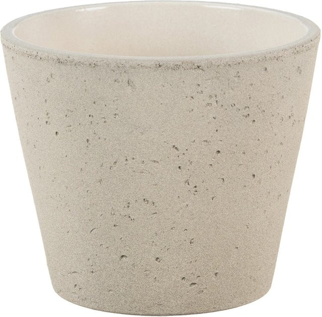 Scheurich Übertopf Roca 701 in Taupe Stone mit Beton-Optik, Durchmesser: 21 cm - Bild 1