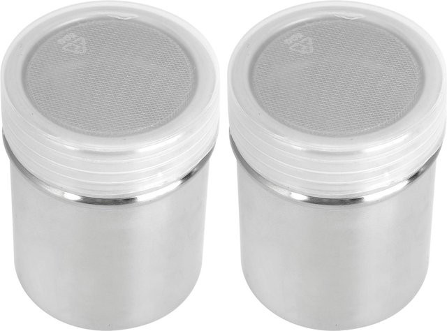 CosyHome Puderstreuer Set aus Edelstahl in Silber für Kaffee, Zucker und Gewürze, 2 Stück - Bild 1